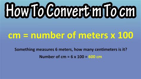 Convert 1.7 Meters to Centimeters .